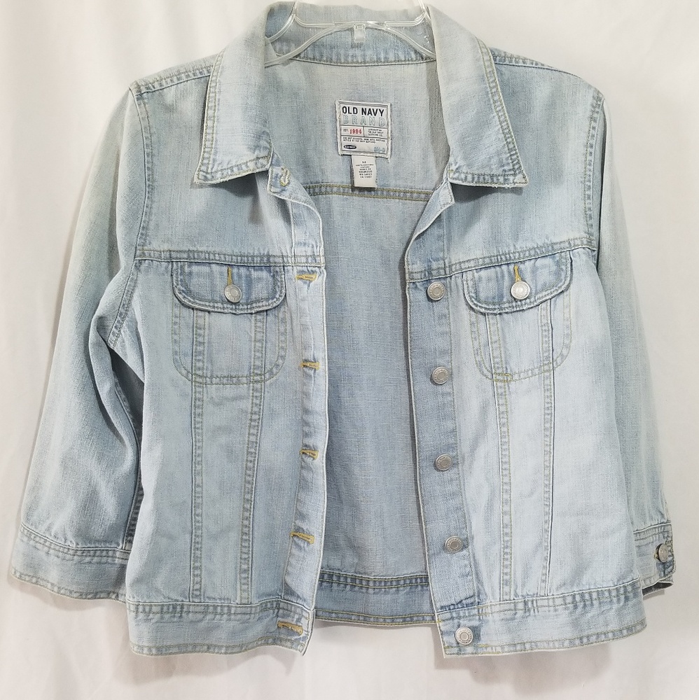 Old Navy Womens Distressed Jean Jacket